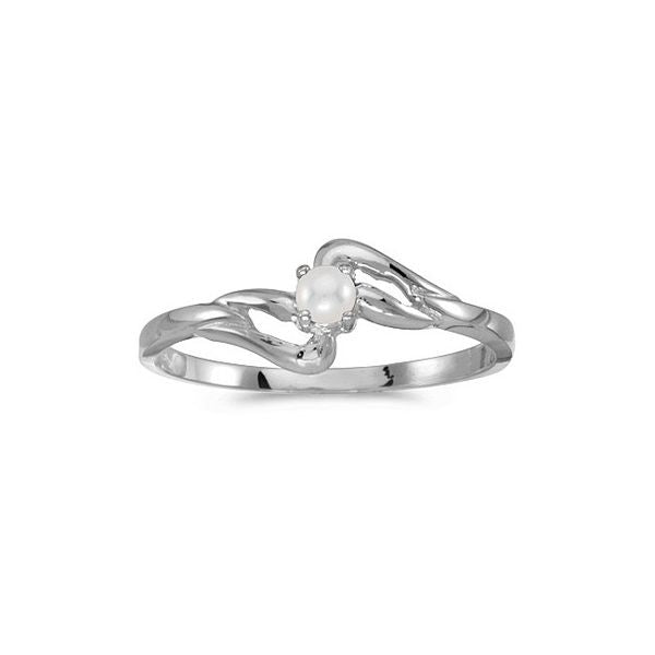 10k White Gold Pearl Ring
