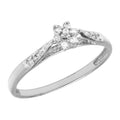 Sterling Silver Diamond Cluster Ring