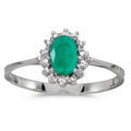 10k White Gold Oval White Topaz And Diamond Ring