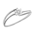 Sterling Silver Open Band Cluster Ring