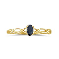 14k Yellow Gold Oval Sapphire Ring