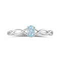14k White Gold Oval Aquamarine Ring
