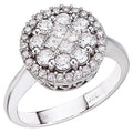 14K White Gold Diamond Clustaire Ring