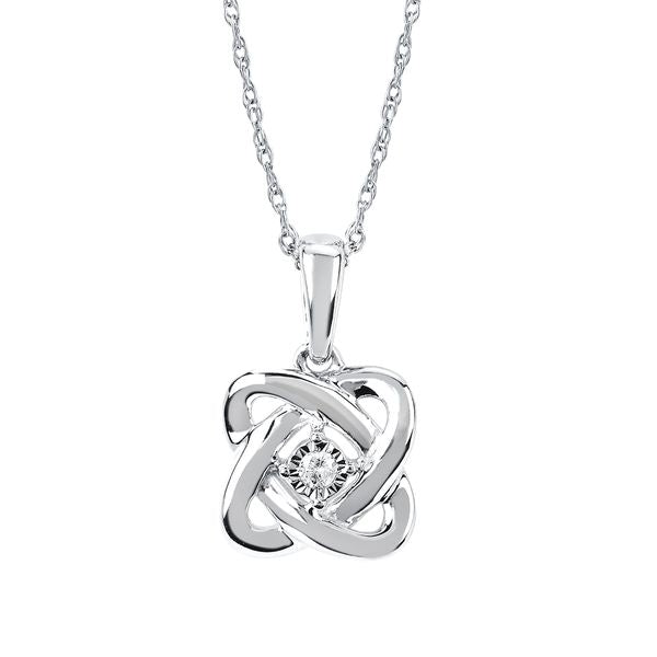 Sterling Silver Diamond Pendant