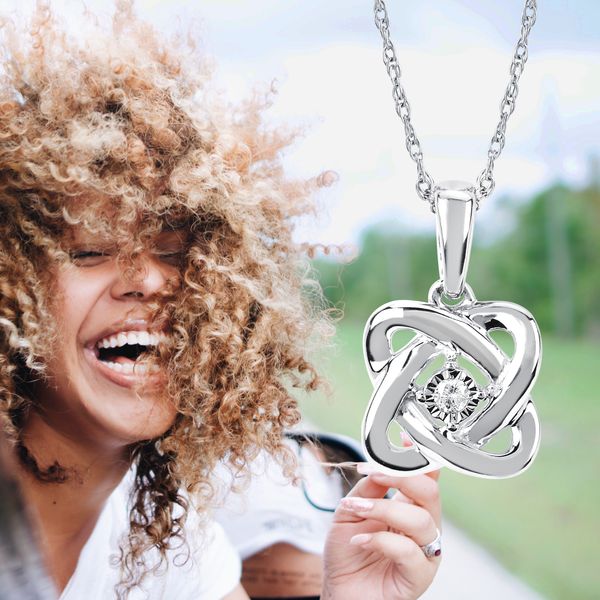 Sterling Silver Diamond Pendant - Image 3
