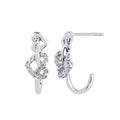 Sterling Silver Diamond Earrings