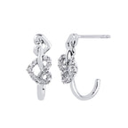 Sterling Silver Diamond Earrings