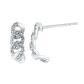 Sterling Silver Diamond Earrings