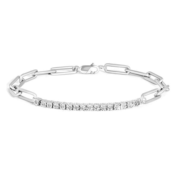 Sterling Silver Diamond Bracelet