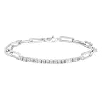 Sterling Silver Diamond Bracelet