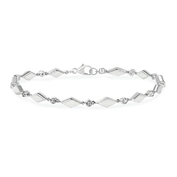 Sterling Silver Diamond Bracelet
