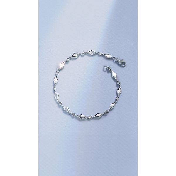Sterling Silver Diamond Bracelet - Image 3