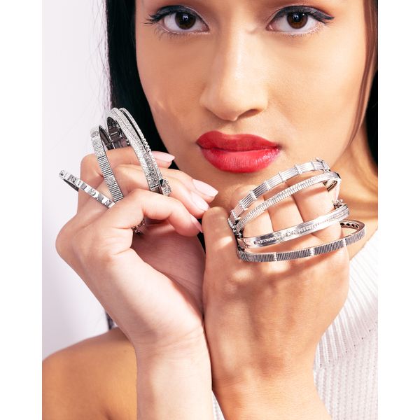 Sterling Silver Diamond Bracelet - Image 5