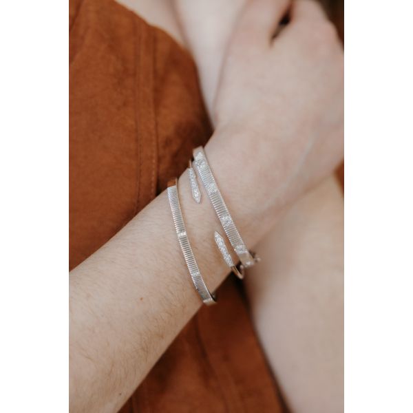 Sterling Silver Diamond Bracelet - Image 4