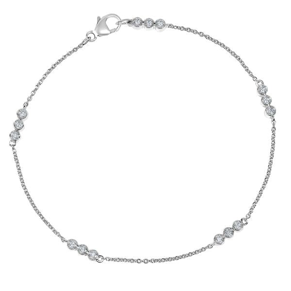 Sterling Silver Diamond Bracelet