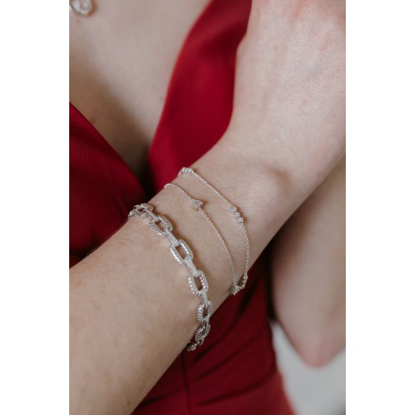 Sterling Silver Diamond Bracelet - Image 3