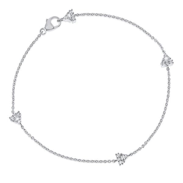Sterling Silver Diamond Bracelet