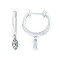 Sterling Silver Diamond Earrings