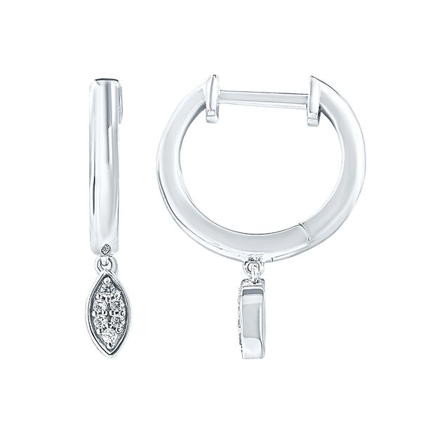 Sterling Silver Diamond Earrings
