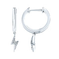 Sterling Silver Diamond Earrings