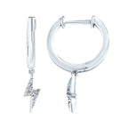 Sterling Silver Diamond Earrings