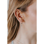 Sterling Silver Diamond Earrings - Image 2