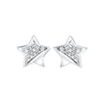 Sterling Silver Diamond Earrings