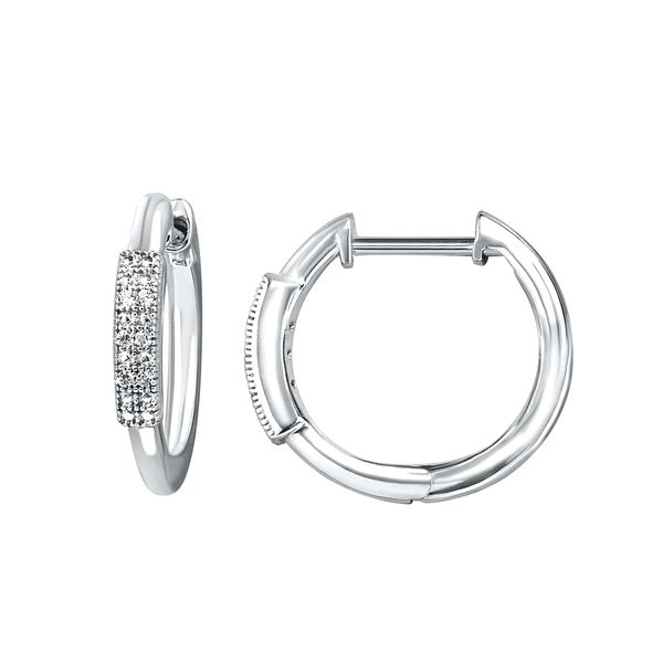 Sterling Silver Diamond Earrings