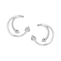 Sterling Silver Diamond Earrings