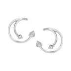 Sterling Silver Diamond Earrings