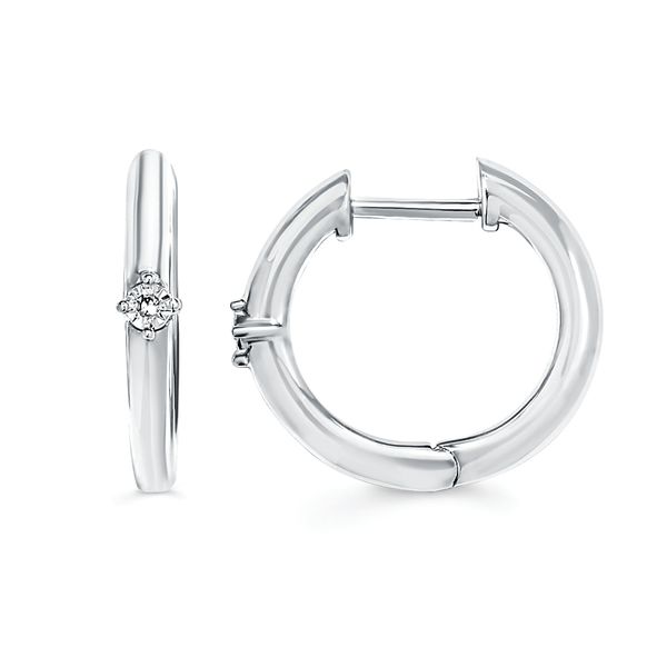 Sterling Silver Diamond Earrings