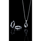 Sterling Silver Diamond Earrings - Image 2