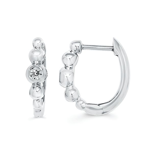 Sterling Silver Diamond Earrings