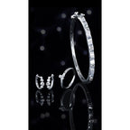 Sterling Silver Diamond Earrings - Image 3
