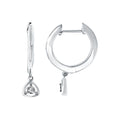 Sterling Silver Diamond Earrings