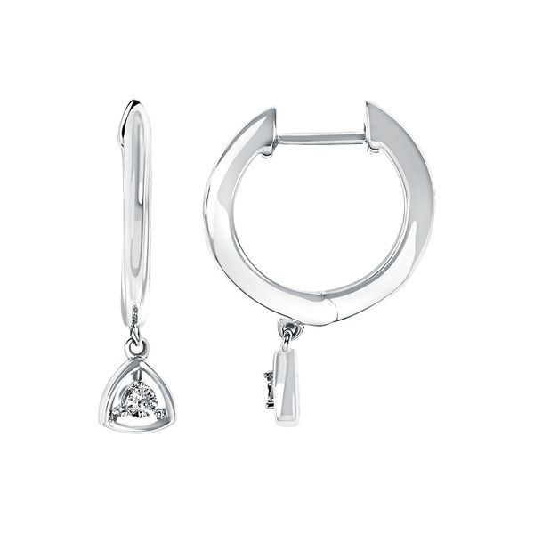Sterling Silver Diamond Earrings