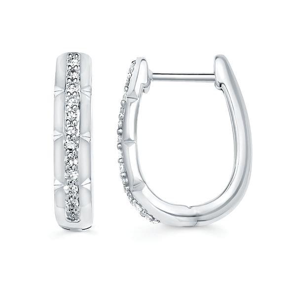 Sterling Silver Diamond Earrings