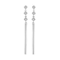 Sterling Silver Diamond Earrings