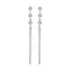 Sterling Silver Diamond Earrings