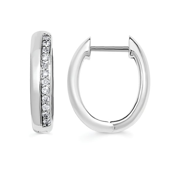 Sterling Silver Diamond Earrings
