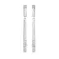Sterling Silver Diamond Earrings