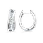 Sterling Silver Diamond Earrings