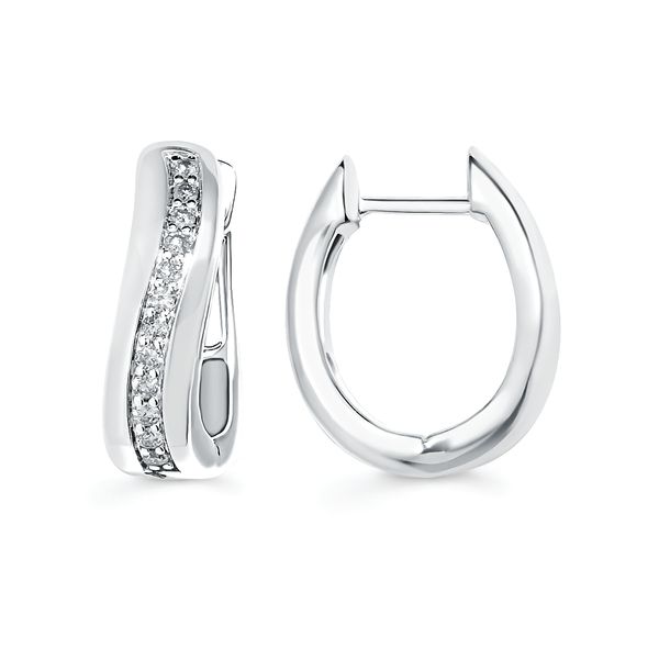 Sterling Silver Diamond Earrings