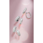 Sterling Silver Diamond Earrings - Image 2