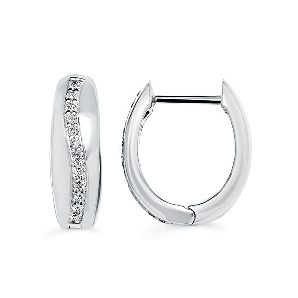 Sterling Silver Diamond Earrings