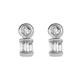 Sterling Silver Diamond Earrings