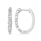 Sterling Silver Diamond Earrings