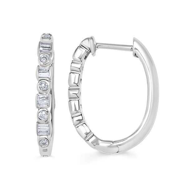 Sterling Silver Diamond Earrings