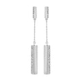 Sterling Silver Diamond Earrings