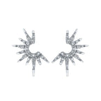 Sterling Silver Diamond Earrings